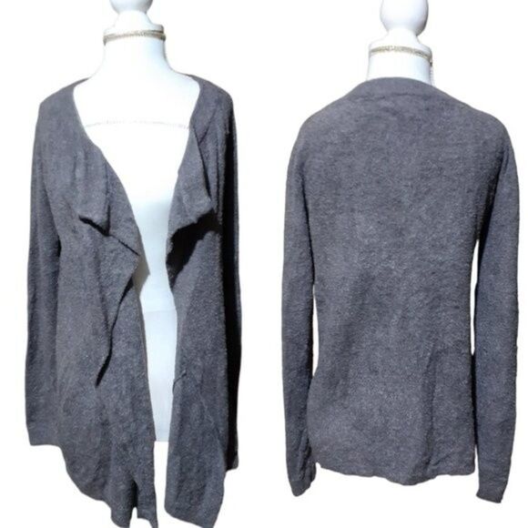 Barefoot Dream Bamboo Chic Open Cardigan With Pockets Grey Long Sleeves  XS/S - Picture 2 of 10